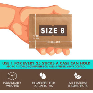 Paquetes de humedad de cigarros con control de humedad bidireccional para almacenamiento de cigarros Diseño clásico Marrón portátil - Product Image 5