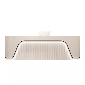 Muebles de Recepción Personalizados, Mostrador de Recepción de Madera Lacada, Mostrador de Recepción Personalizado <span class=keywords><strong>para</strong></span> Empresas - Product Image 5