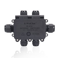Boîte de jonction étanche IP68 à 6 voies pour câbles électriques basse tension, avec joint en silicone et remplissage en plastique PA66
