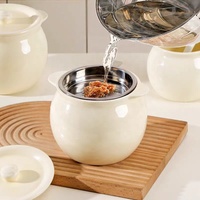 Boîte d'assaisonnement en céramique de grande capacité résistante aux hautes températures couvercle durable réservoir d'huile de piment électrique pot de sel de cuisine