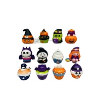 Nouveau jouet anti-stress Squishy à thème Halloween en PU à rebond lent, effrayant et original, emballage en sac filet ; Vente directe usine