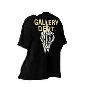 Camiseta de Verano Oversize de Algodón 100% con Estampado de Letras y Calaveras, Cuello Redondo, Manga Corta, para Hombre y Mujer - Product Image 3