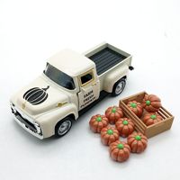 Ornement de citrouille de récolte d'automne de 12,5 cm pour Thanksgiving, modèle de voiture vintage, ornement de véhicule