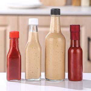 Botella de vidrio <span class=keywords><strong>Tabasco</strong></span> barata en stock, 5oz 150ml 250ml, para salsa picante, con tapa de rosca a prueba de fugas e inserto, caja con etiqueta personalizada - Product Image 2