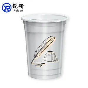 500PCStumbler 컵 도매 500ml 단일 벽 쌓을 수있는 알루미늄 맥주 컵, 인쇄물 1 면에 사용자 정의 수락.