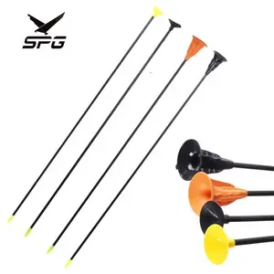 SPG Safety Sucker Arrow Toys Fiberglass Shaft Children Practice Archery Tag Kids Bow Game Silicone Safety Suction Arrows Point