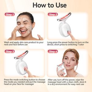 Masajeador Portátil SHOmfrs de Microcorriente Galvánica de 7 Colores, Vibración de Alta Frecuencia, Estiramiento Facial y de Cuello, Reafirmante de Ojos, Herramienta Recargable - Product Image 4