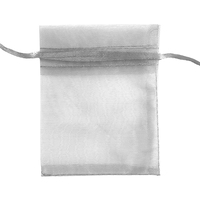 Sac à cordon en maille Cadeau accepter taille personnalisée Couleur personnalisée Pochette à bijoux promotionnelle en organza transparent transparent