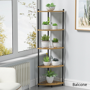 Freestanding hiển thị lưu trữ giá kệ Kệ sách 4 Tier tre góc cong Kệ tổ chức cho nhà bếp phòng tắm phòng khách - Product Image 4