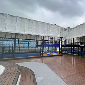 Popular 2024 MC Paddle Tennis Equipo deportivo Panorámica interior y exterior Pista de tenis con <span class=keywords><strong>pedal</strong></span> con techo o cubierta por precio de pádel - Product Image 2