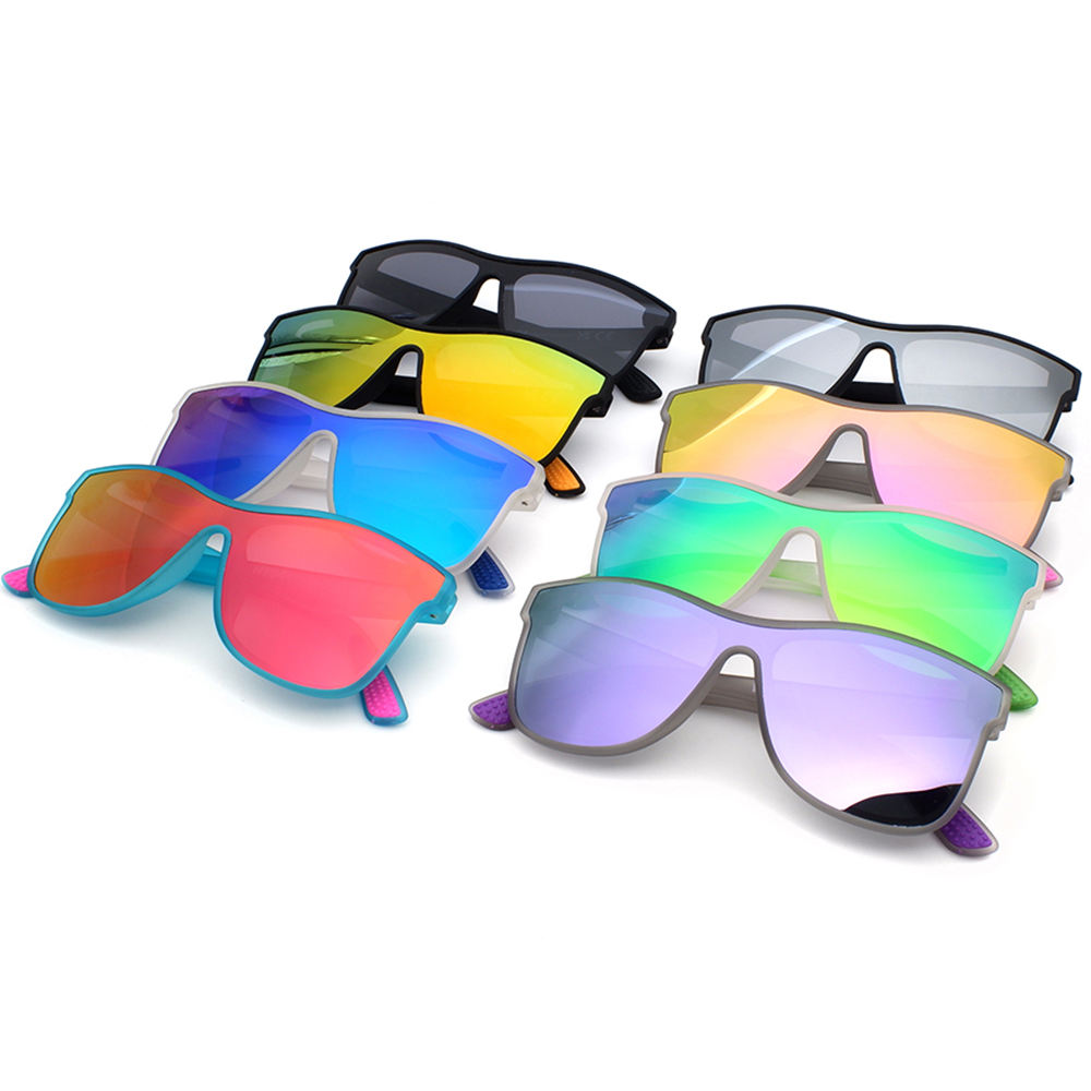 Ready Stock High Quality BPA Free PC Frame One Piece Mirrored UV400 Polarized Women Sunglasses Men Shades
