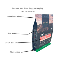 Sachet refermable personnalisé avec fermeture éclair pour l'emballage d'aliments pour animaux de compagnie (chats et chiens)
