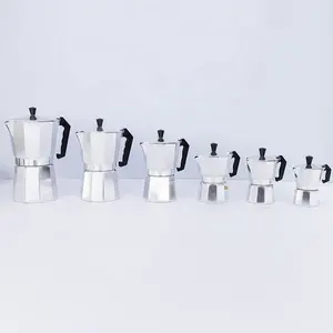 Meilleure vente 3 tasses en aluminium expresso italien café Moka Pot Portable argent Mini café expresso cafetière Moka Pot