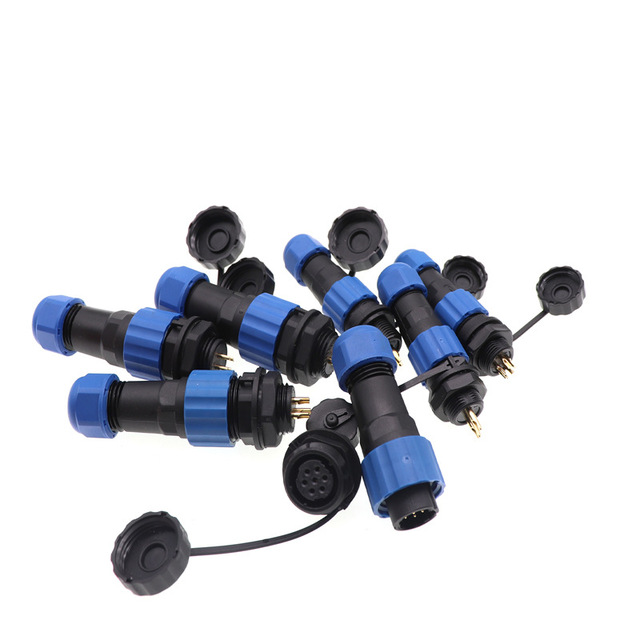 IP68 Waterproof SP16 SD16 Circular Aviation Electrical Cable Industrial Connector 2Pin 3 4 5 6 7 9 Pin Male Plug Female Socket