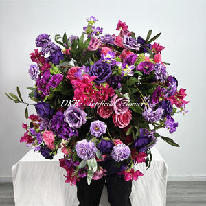 DKB Wholesale Boule de fleurs artificielles réalistes en soie pour décoration de centre de table de mariage - Product Image 3