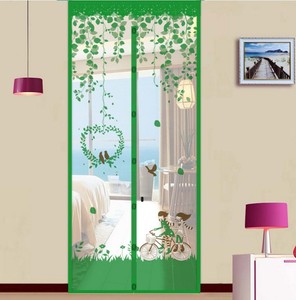 Hot Bán Trang Trí Nội Thất Mùa Hè In Chống Muỗi Lưới Khung Đầy Đủ Dính Dải Con Dấu Cửa <span class=keywords><strong>Net</strong></span> Rèm Từ Không Khí Rèm Cửa - Product Image 2