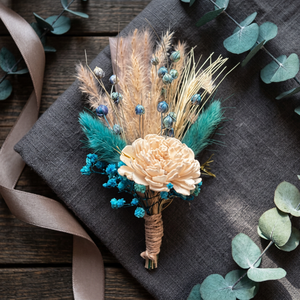 Mini Ramo de Flores Secas, Arreglo Floral Natural, Decoración Realista de Larga Duración para Bodas, Manualidades - Product Image 2