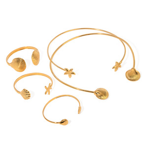 Fashion Cuff <b>Bracelets</b> <b>Shell</b> Shape Zinc Alloy Unisex Jewelry Gift Open Design Minimalist Style - Product Image 5