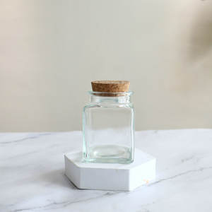 Bote de cristal cuadrado transparente para pudín, gelatina, Yogurt, Nido de Pájaro con corcho de madera, 50 ml, 120 ml, 150 ml - Product Image 5