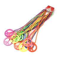 Vente en gros d'usine Collier personnalisé de la Paix, Chaîne perlée pour la Fête de l'Indépendance Américaine, Fête du Carnaval, Collier du 4 juillet, Décorations