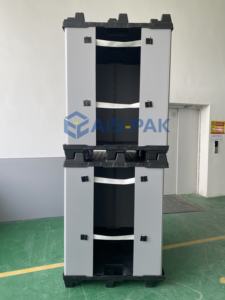 Aispak 4-Way Euro Reusable Recyclable <strong>Returnable</strong> MI Plastic <strong>Pallet</strong> and Lid Large Bulk for <strong>Industrial</strong> Cargo Transportation - Product Image 3