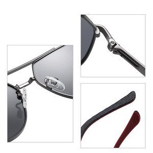 Lunettes de soleil polarisées HD à monture métallique, monture à charnière de printemps, OEM UV400, à la mode, meilleure marque, pour hommes - Product Image 3
