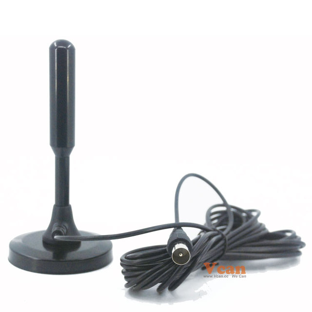 Car Digital TV Antenna Built-in Amplifier for DVB-T2 DVB-T ISDB-T ATSC ANT-004A F Type SMA IEC MCX Optional Aerial Magnet