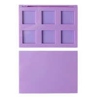 Palette de fards à paupières OEM ODM à 6 compartiments, palette de maquillage vide avec miroir, en plastique ABS, étui pour fards à paupières et blush, logo personnalisé