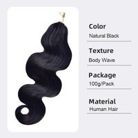 Extensions de cheveux naturels de luxe européens en plumes, couleur naturelle, ondulés, sans nœuds, crochet, double trame, pour la vente en gros