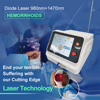 Machine laser pour hémorroïdes Endolaser 980+1470nm 30+17W Traitement des hémorroïdes Chirurgie des sinus Pilonidale LPH