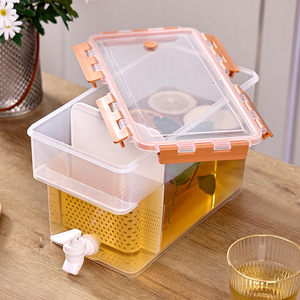 Thiết kế cổ điển 3.5L 6L nhựa tủ lạnh nước trái cây bình với vòi nước - Product Image 3