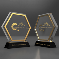 Trophée en cristal noble avec inscription personnalisée en arabe, logo gravé, cadeau d'affaires religieux, récompenses islamiques, plaque artisanale