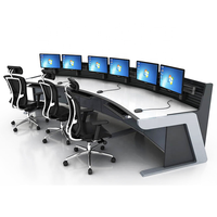 Bureau console de bureau avec levage électrique personnalisé conception modulaire poste de travail du centre de commande