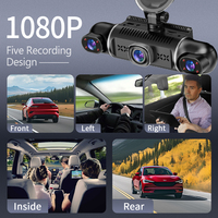 Boîte noire de voiture 5 canaux, caméra DVR de voiture Wifi GPS, écran 3,0 pouces, caméra avant et arrière, Full HD 1080P, caméra de nuit, caméra de voiture