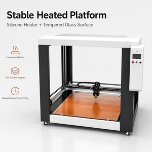 Large Heated <b>Bed</b> FDM 3D Printer 1200x1200x1200mm Build Volume Silicone Heating <b>Pad</b> Tempered Glass Platform Factory Direct - Product Image 3