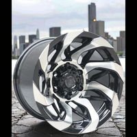 Nouvelles jantes de voiture en alliage d'aluminium noir de 15 pouces, design en maille, OEM tout-terrain, 5 et 6 trous, 5x114.3 6x139.7mm PCD 73.1 110.1mm CB -44mm ET