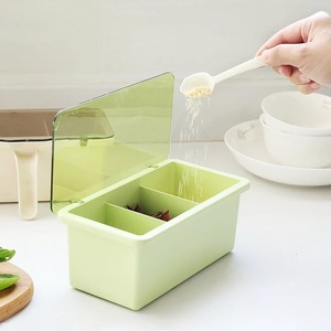 Portátil 3 compartimiento de condimento de comida picante tarro picante caja con mango sal <span class=keywords><strong>bodegas</strong></span> condimento caja - Product Image 3