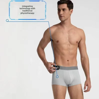 Sous-vêtements de massage par impulsions EMS pour hommes, caleçons boxer de soin des points d'acupuncture avec pierres énergétiques, points Yingwei de Changqiang, contrôleur détachable