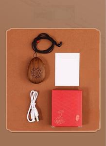 เครื่องเล่นเสียงรูปทรงหยดน้ำ แกะสลักลายไม้ ใช้งานได้นาน รองรับการเล่นแบบวนซ้ำ ชาร์จซ้ำได้ พอร์ต USB C อุปกรณ์เสียงพกพาขนาดเล็ก - Product Image 6