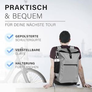 Échantillon gratuit Sac de vélo BSCI 30L avec fonction sac à dos, pour porte-bagages, facile à assembler, compartiment pour ordinateur portable - Product Image 4
