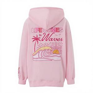 Sweat-shirts à capuche longs en polaire doublés respirants, brodés sur mesure, tendance, style Y2K, coupe oversize, confortables pour l'automne/hiver - Product Image 3