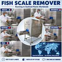 Pisciculture Machine à Écailler le Poisson Acier Inox Alimentaire Doubles Portes Lavables pour Loup de Mer Retrait des Écailles