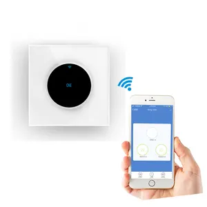 High Power Wifi Smart Boiler Water 40A Glazen Paneel Smart Wifi Boiler Schakelaar Afstandsbediening Timer Intelligente Boiler Schakelaar