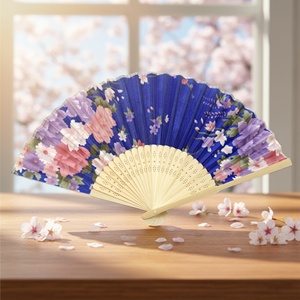 Recuerdos Personalizados, Abanico de Bambú Hecho a Mano, Abanico Plegable de Seda Personalizado al por Mayor, Ideal para Fiestas y Bodas - Product Image 2