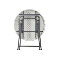 Table pliante légère en HDPE avec structure en acier pour usage hospitalier, vente en gros d'usine, durable, pour pique-nique et camping en extérieur, résistante aux UV