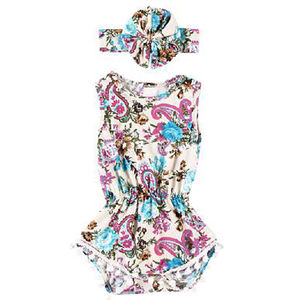 Conjunto de Ropa para Bebé con Estampado Floral y Pompón, con Diadema, en Oferta - Product Image 6