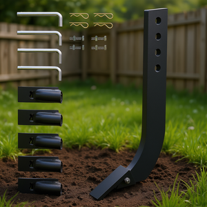 Scarificateur à lame de 18'' avec 4-4 trous réglables, outil de jardinage pour motoculteur, modèle 4 pièces - Product Image 2