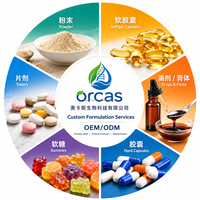 Complément Alimentaire Végétalien OEM Marque Blanche Gommes Oméga 3 EPA DHA Huile d'Algues avec Vitamine D3 K2 Huile MCT