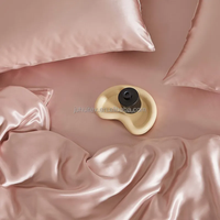 Parure de lit de luxe en soie de mûrier 100% tissée 19MM avec housse de couette et drap plat certifiée OEKO-TEX, taille personnalisable