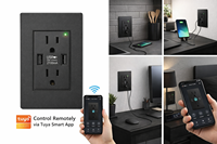 Prise murale intelligente Zigbee WiFi avec port USB, résistante aux manipulations, 2 prises CA, port USB, prise de courant intelligente pour la maison, double tension